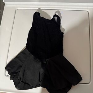 Girls black sparkle dance leotard